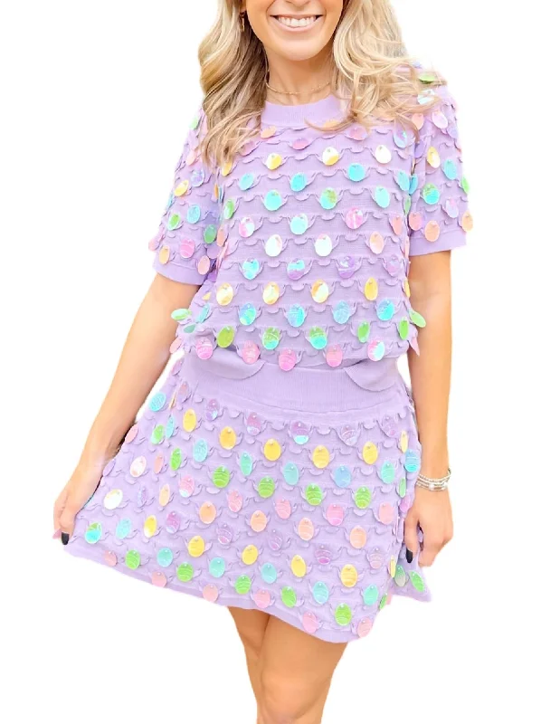 Easter Egg Skirt In Lavender