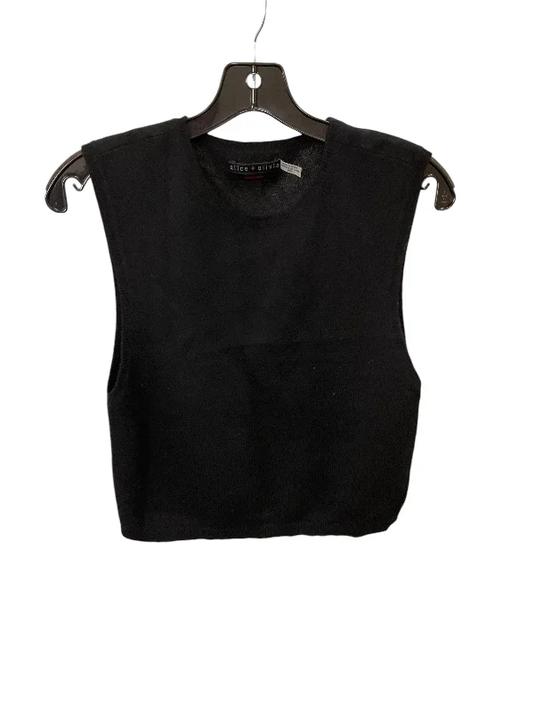 Top Sleeveless By Alice + Olivia In Black, Size: M