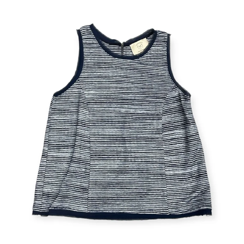 Top Sleeveless By Anthropologie In Blue & White, Size: M