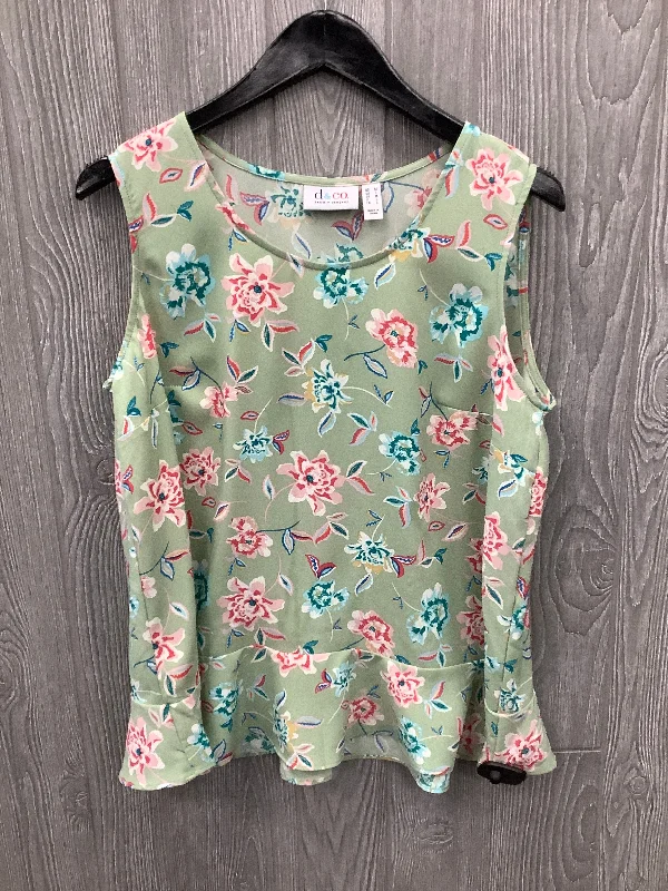 Top Sleeveless By Clothes Mentor In Floral Print, Size: M