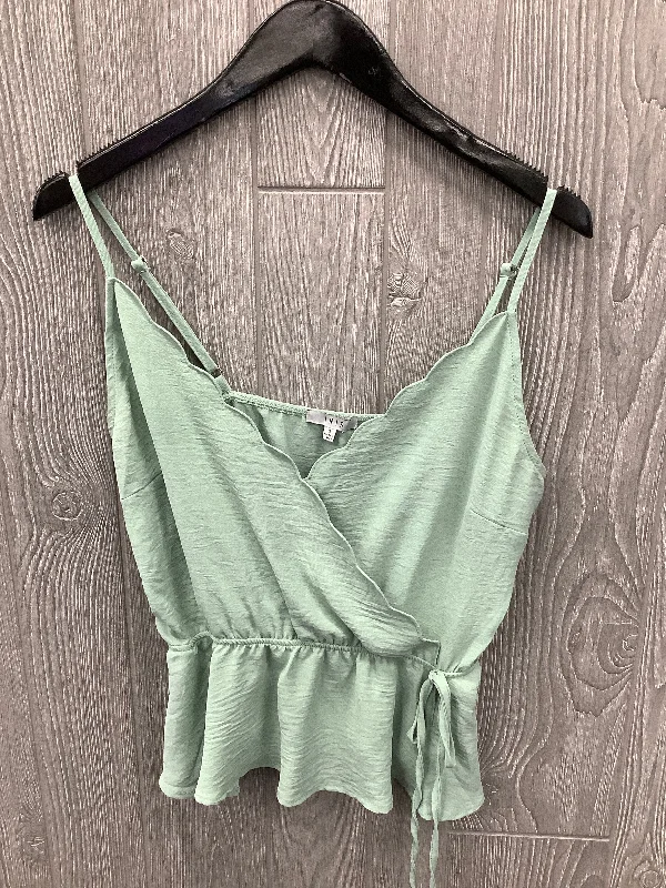 Top Sleeveless By Iris In Green, Size: S