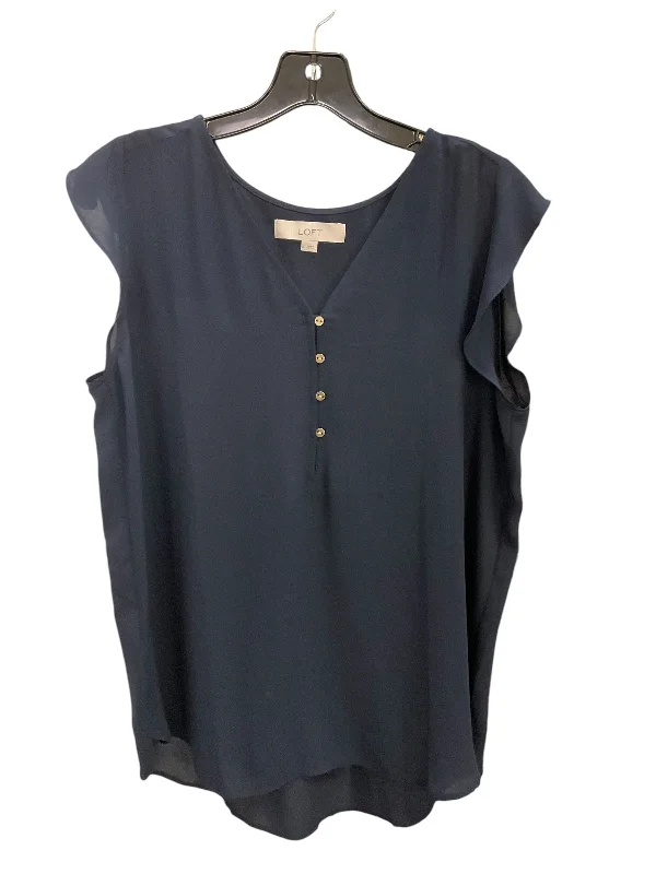 Top Sleeveless By Loft In Navy, Size: M