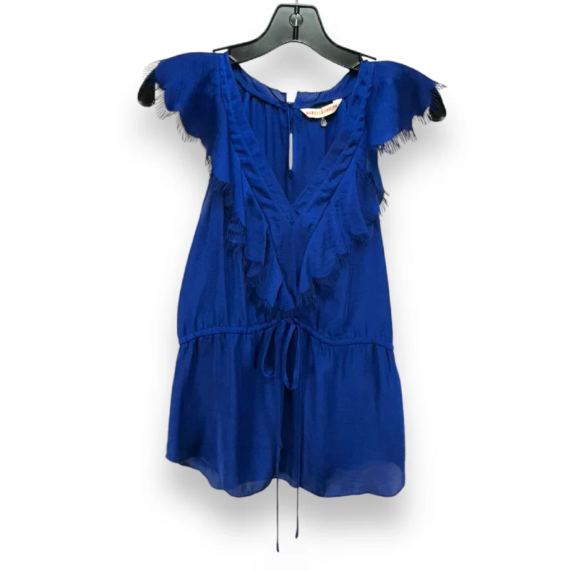 Top Sleeveless By Rebecca Taylor In Blue, Size: 2